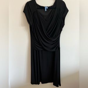 b-slim Draped Front V-neck LBD size XL